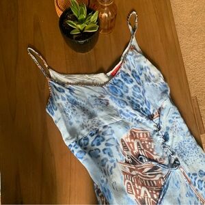 Vintage DERHY French style Eurosummer Romantic Spaghetti Strap Pinterest Dress